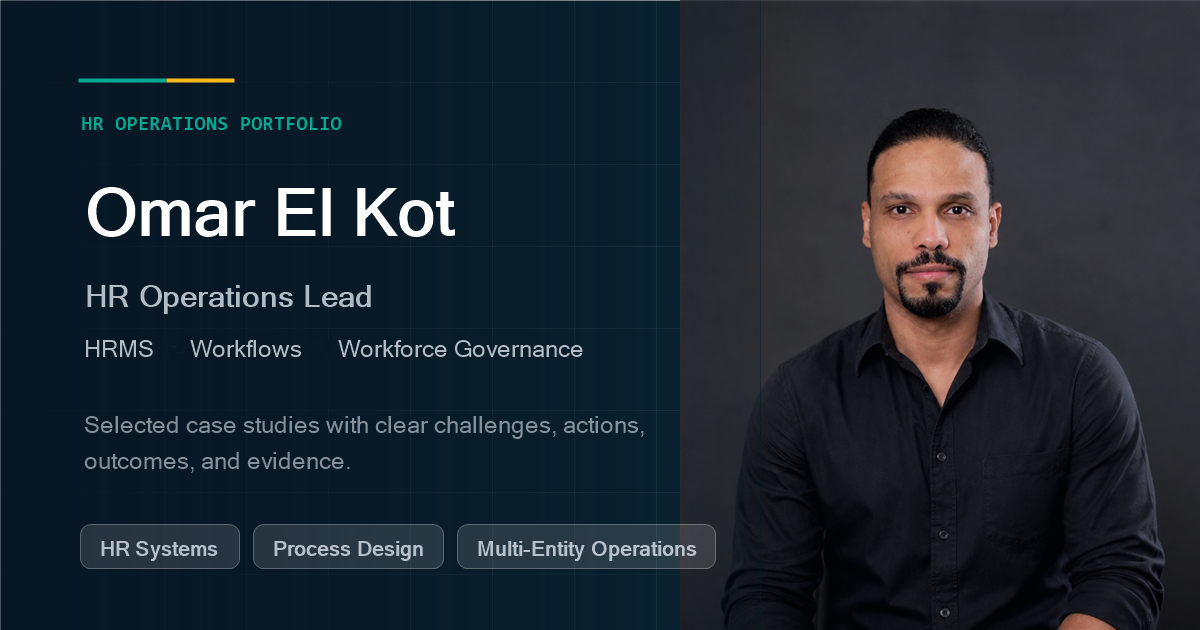Omar El Kot, Assoc CIPD | HR Operations Lead